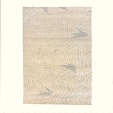 Grey & Ivory 'Webrin' Leaf Design Hand Tufted Wool Rug