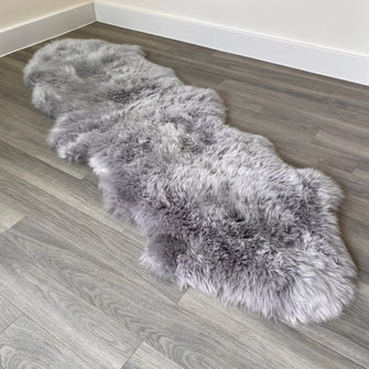 Light Grey Sheepskin Rug (Double)