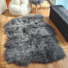 Icelandic Grey Sheepskin Rug with Natural Edges - Custom Made