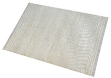 Natural & Ivory 'Stovall' Striped Hand Woven Modern Rug